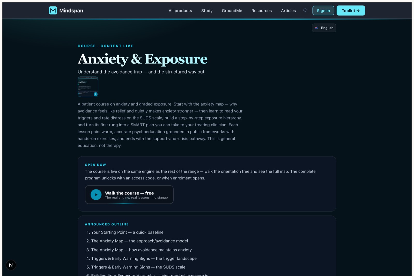 Anxiety & Exposure — Reference library