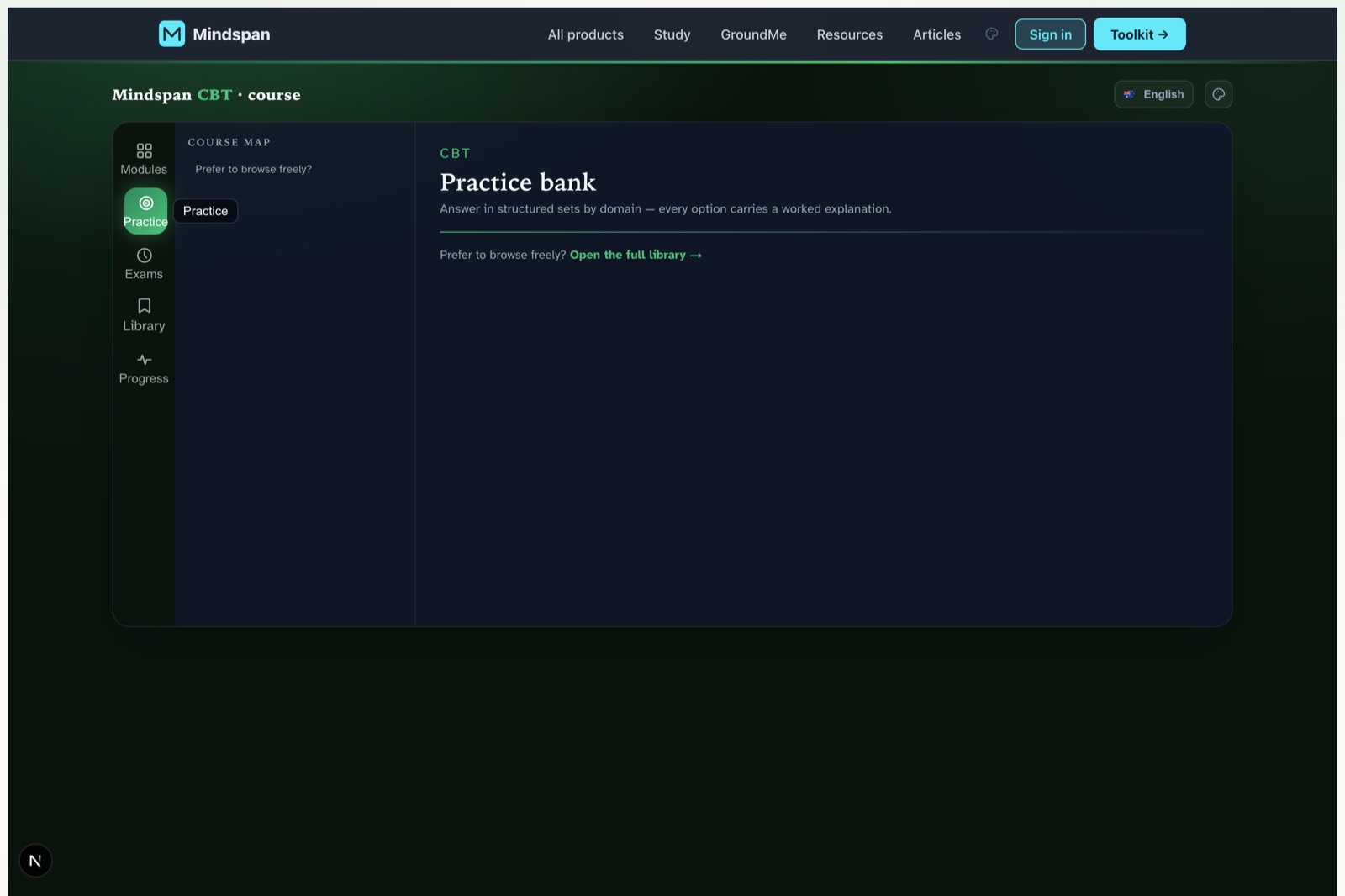 CBT for Clients — Practice bank