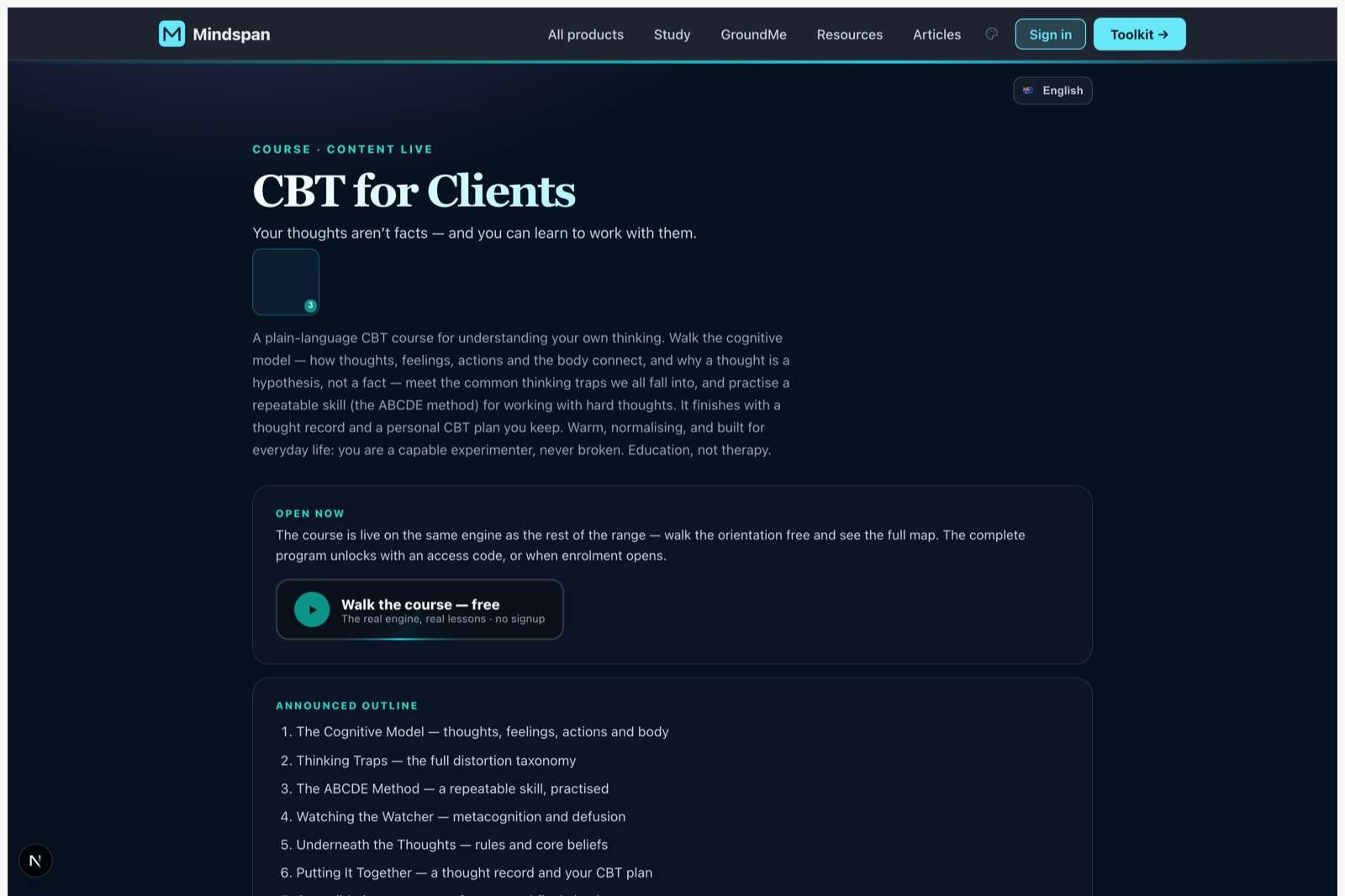 CBT for Clients — Reference library