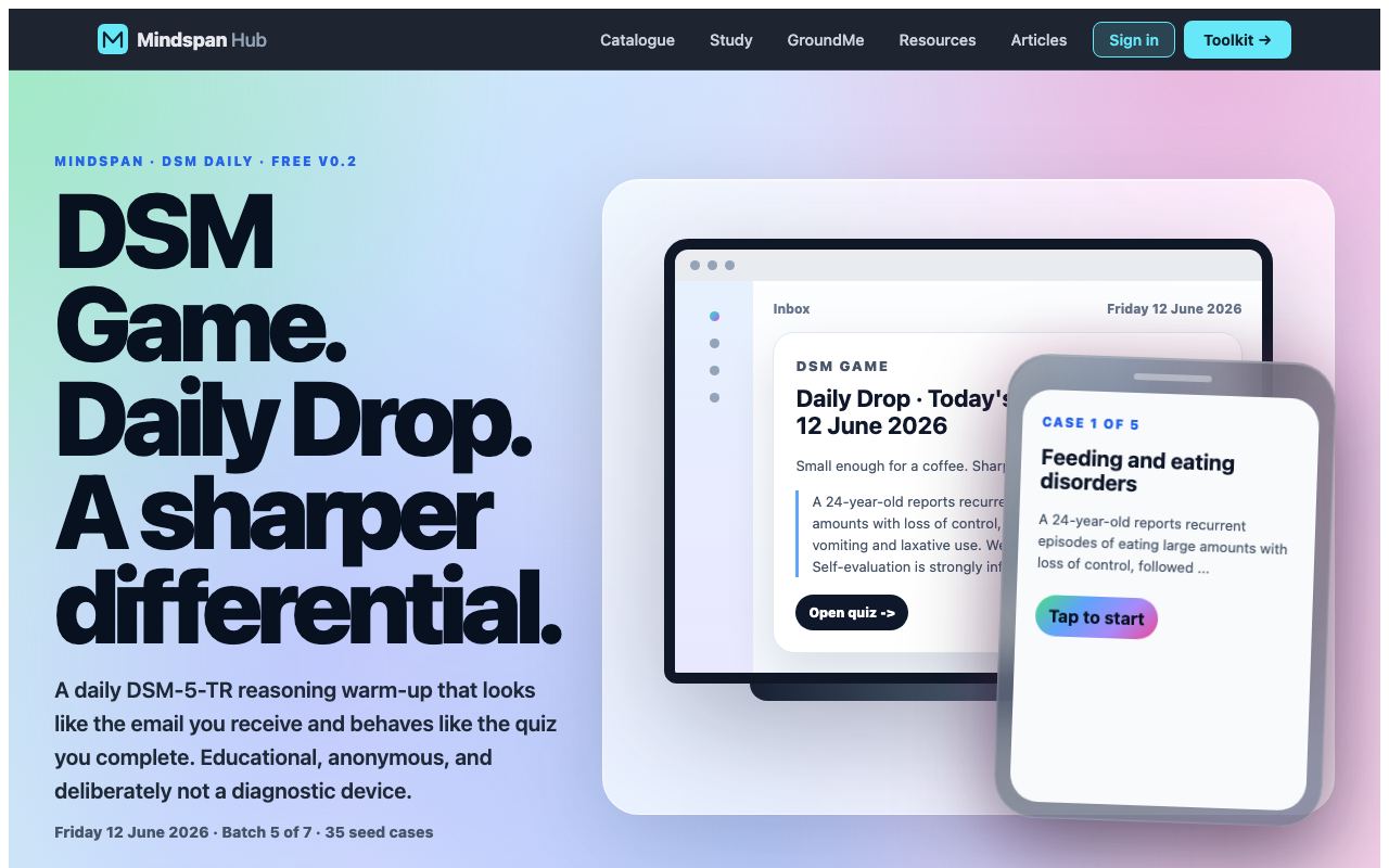 DSM Game · Daily Drop — The live page