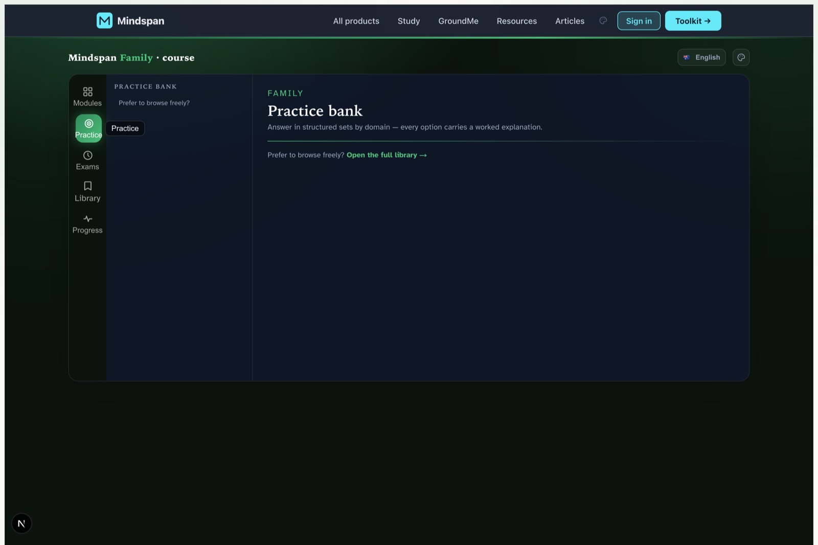 Family — Practice bank